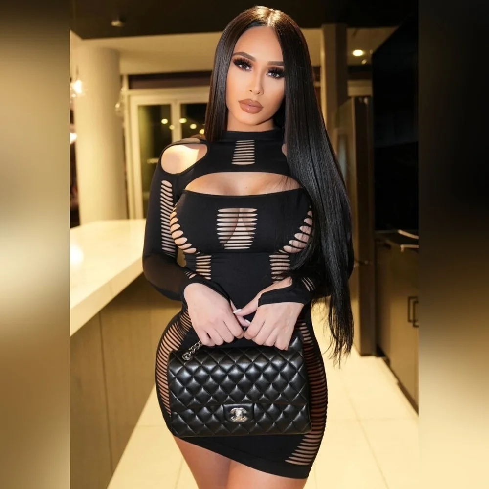 Fashion Nova- Janet Seamless Mini Dress-W Sz S/M - Picture 9 of 11